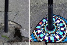 Photo of An Artist From Lyon Repairs Sidewalks With Beautiful Mosaics: His Works Make Us Smile.