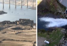 Photo of Dam Collapses Due To Drought: Ghost Town Resurfaces After 30 Years Under Water.