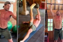 Photo of Chris Hemsworth leaves fans in shock after he shows off bulge in workout video