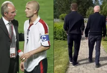 Photo of David Beckham reveals last words Sven-Göran Eriksson said to him as pair said goodbye